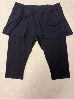 Lands End Black skirted swim Leggings XL/P